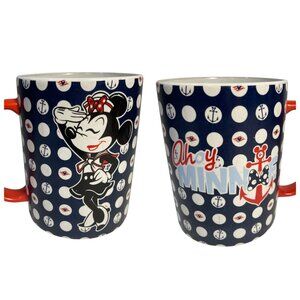 Vintage Disney Cruise Line DCL Minnie Mouse Ceramic Coffee Mug Cup Sailor Ahoy